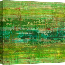 Quadro astratto verde, stampa su tela. Lucas, Monocromo Jungla