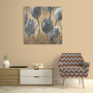 Cuadros flores. Luca Villa, Tulipanes grises modernos I