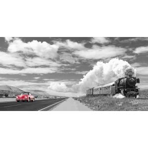 Tableau sur toile et poster voiture. Interstate '59 (red)