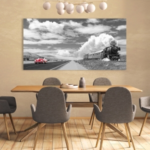 Tableau sur toile et poster voiture. Interstate '59 (red)