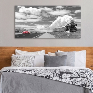 Tableau sur toile et poster voiture. Interstate '59 (red)