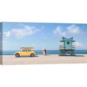 Poster mit Wagen. Waiting for the Waves, Miami Beach (detail)