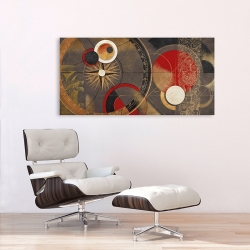 Abstract art print, canvas, poster. Arturo Armenti, Space Orbits (Red)
