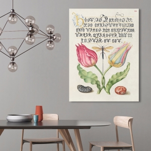 Botanical art print, canvas. From the Model Book of Calligraphy, I