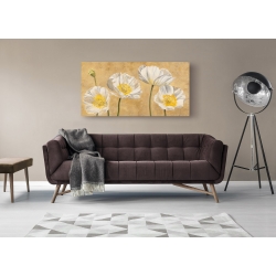 Wall art print and canvas. Luca Villa, Poppies on Gold