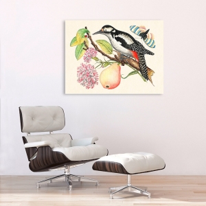 Wall art print, canvas, poster. A bird perched on a branch I