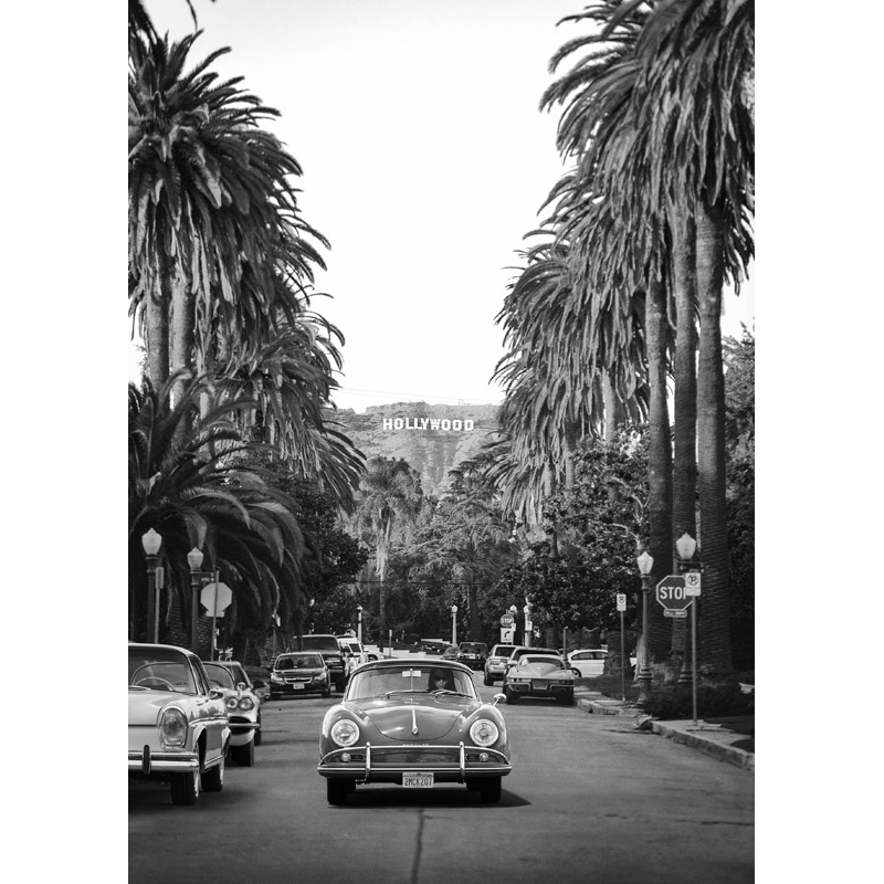 Cuadros y posters de autos. Boulevard in Hollywood (BW)