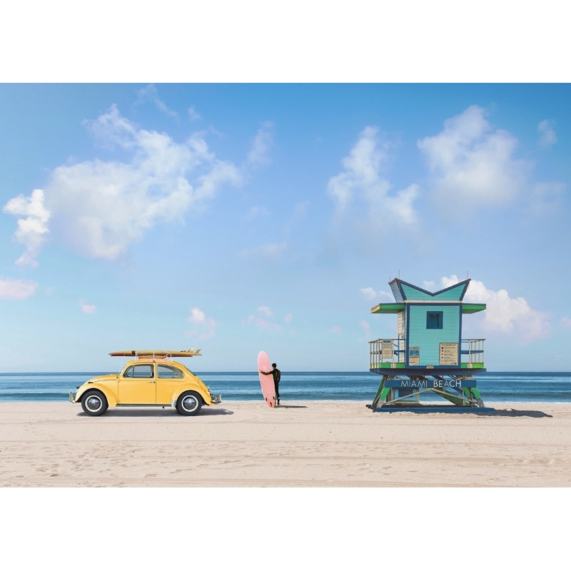 Tableau sur toile. Waiting for the Waves, Miami Beach