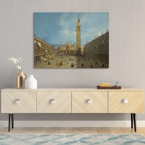 Quadro, stampa su tela. Canaletto, Piazza San Marco a Venezia