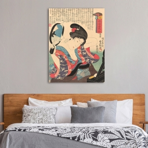 Quadro geisha giapponese. Utagawa Kunisada, Five Colors