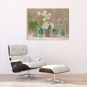 Flower wall art print. Thomlinson,  Spring Arrangement I (neutral)