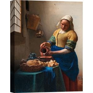 Leinwandbilder und Poster. Jan Vermeer, Das Milchmädchen, detail