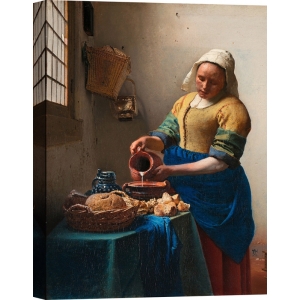 Quadro, stampa su tela. Jan Vermeer, La Lattaia