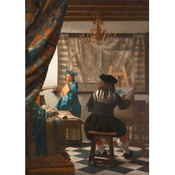 Tableau sur toile, poster, affiche. Jan Vermeer, L'art de la peinture