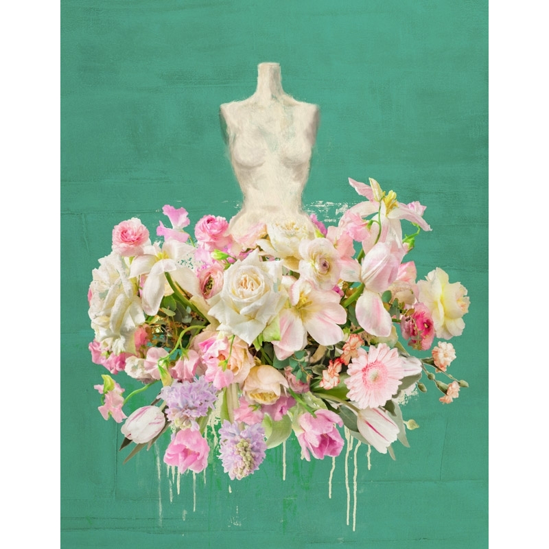 Tableau et poster mode. Kelly Parr, Dressed in Flowers I (Garden Green)