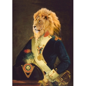 Tableau moderne avec lion. Stef Lamanche, The Commander