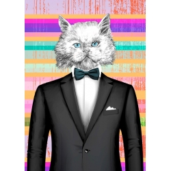 Quadro con gatto, stampa su tela. Matt Spencer, The Gentleman