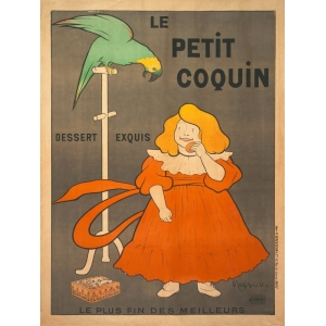 Tableau toile, affiche de Cappiello. Le petit coquin, dessert exquis