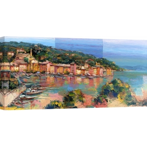 Leinwandbilder seelandschaft. Luigi Florio, Portofino im Sommer
