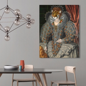 Canvas art with animals, poster. Stef Lamanche, The Lady