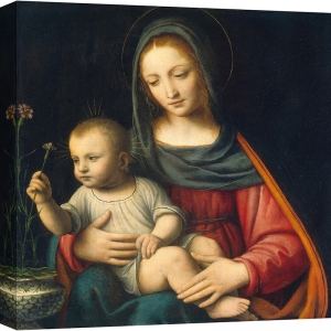 Wall art print, canvas. Bernardino Luini, Madonna of the Carnation