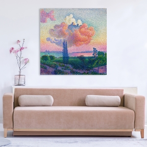 Wall art print and canvas. Henri Edmond Cross, The Pink Cloud