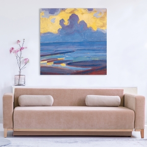 Wall art print and canvas. Piet Mondrian, By the sea