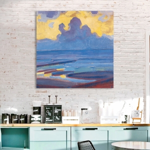 Quadro, stampa su tela. Piet Mondrian, By the Sea