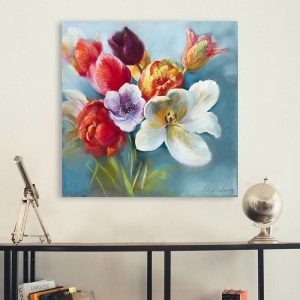 Flower wall art print, canvas. Nel Whatmore, Tulips Picked for You