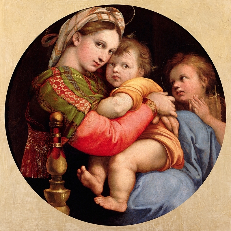 Kunstdruck und Leinwandbilder Raffaello, Madonna della seggiola