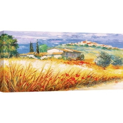 Cuadros de paisajes de campo en canvas. Florio, Casa de la colina