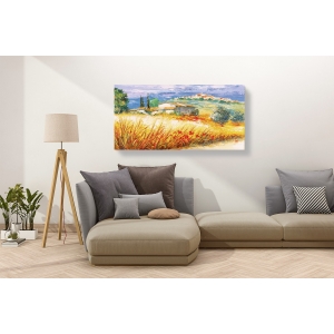 Wall art print and canvas. Luigi Florio, Hause on the hills