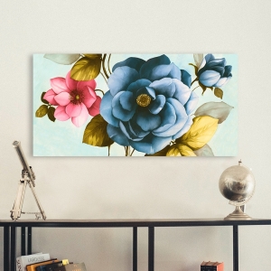 Quadro con fiori, stampa su tela. Rei Keiko, L’azalea blu