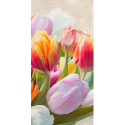 Cuadro en lienzo, flores modernos. Luca Villa, Tulipanes de verano III