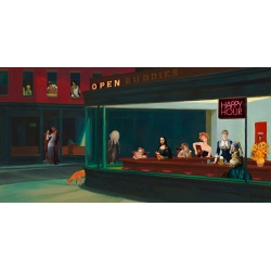 Funny wall art print and canvas. Steven Hill, An Art Night Out