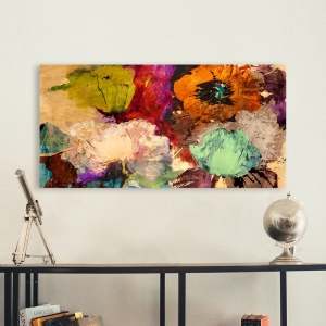 Tableau fleur moderne sur toile. Jim Stone, Floating Flowers, détail