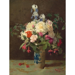 Cuadro en lienzo George Cochran Lambdin, Jarrón de flores