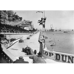 Cuadro foto de época. La salida del Gran Premio de Mónaco, 1931