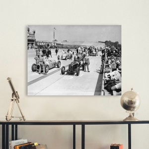 Kunstdruck Schwarz-Weiß-Fotos. Großer Preis von Frankreich, 1934