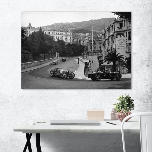 Kunstdruck Schwarz-Weiß-Fotos. Großer Preis von Monaco, 1932