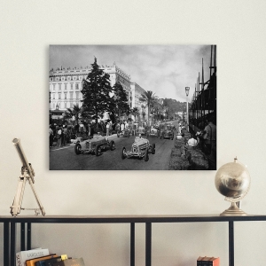 Kunstdruck Schwarz-Weiß-Fotos. Grand Prix de Nice, 1933