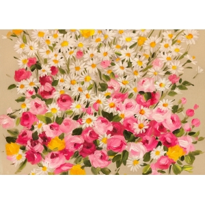 Floral art print and canvas. Anna Borgese, Festival of Flowers III