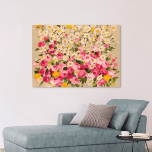 Floral art print and canvas. Anna Borgese, Festival of Flowers III