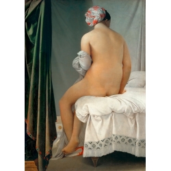 Wall art print and canvas. Ingres, The bather of Valpincon