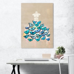 Wall art print on canvas, poster. Kelly Parr, Dress of Butterflies II