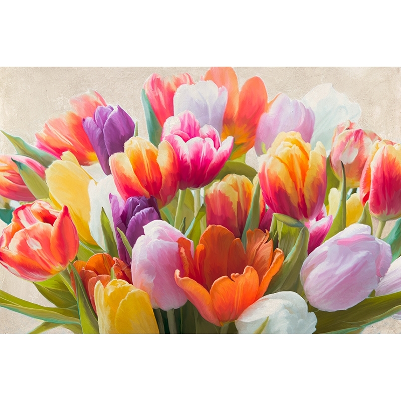 Wall art print and canvas. Luca Villa, Spring Tulips