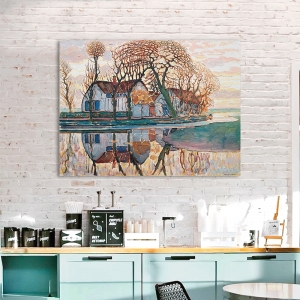 Wall art print and canvas. Piet Mondrian, Farm near Duivendrecht