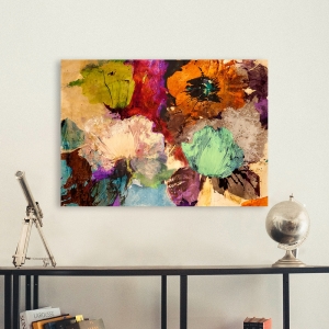 Cuadro flores modernos en lienzo. Jim Stone, Floating Flowers