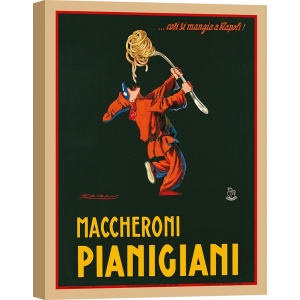 Manifesto vintage. Poster, stampa tela. Mauzan, Maccheroni Pianigiani
