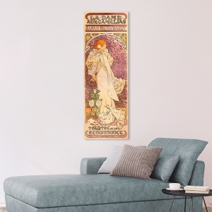 Cuadro en lienzo Alphonse Mucha, La dama de las camelias